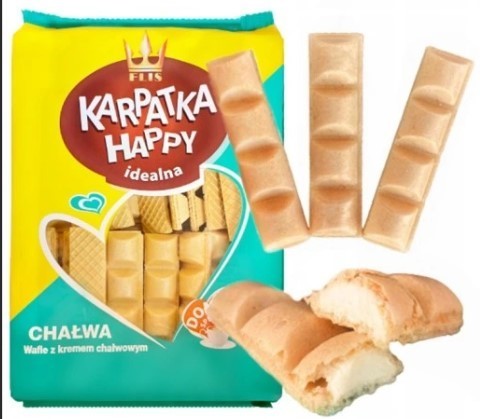 Happy Karpatka Wfale z kremem chałwowym 500 g