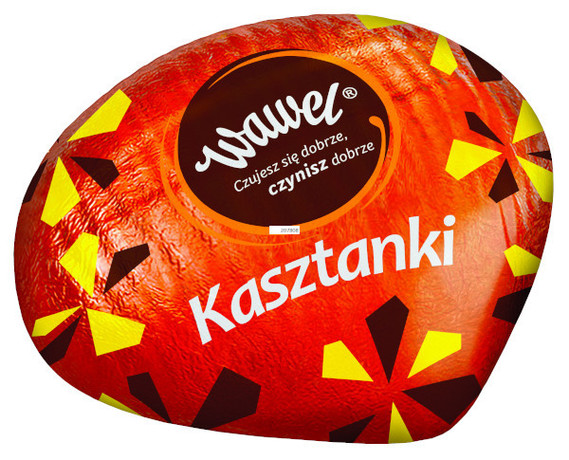 Wawel Kasztanki kakaowe z wafelkami Czekoladki nadziewane