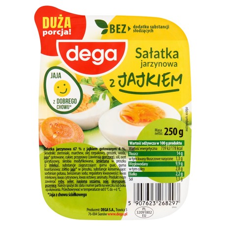 Dega Sałatka jarzynowa z jajkiem 250 g