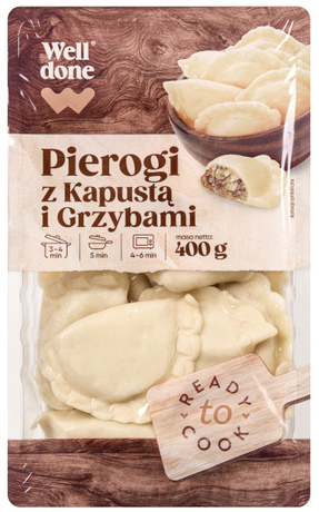 Well Done Pierogi z kapustą i grzybami 400 g