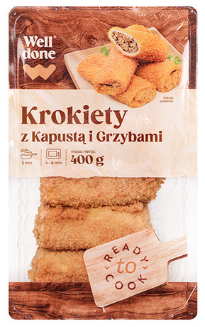Well Done Krokiety z kapustą i grzybami 400g