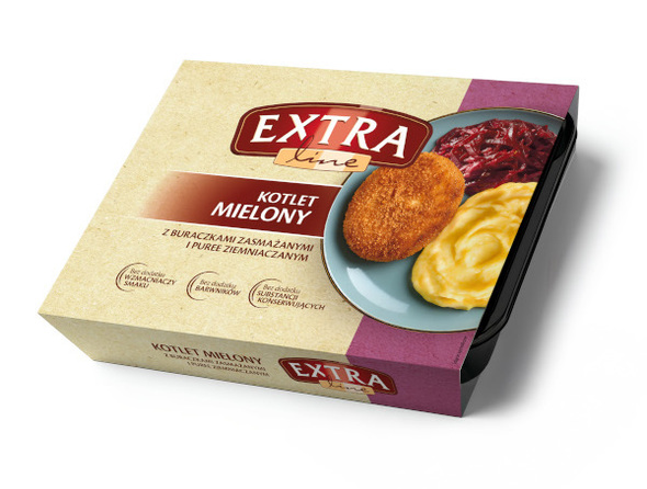 Extra Line Kotlet mielony z buraczkami i puree 400 g