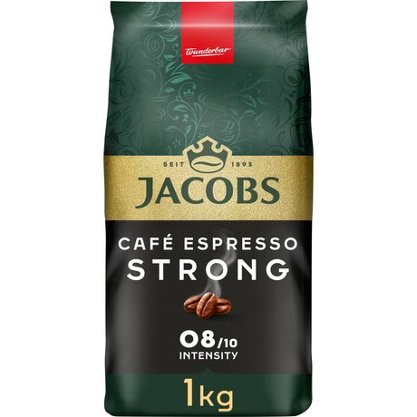 Jacobs Cafè Espresso Strong Kawa ziarnista palona 1000 g