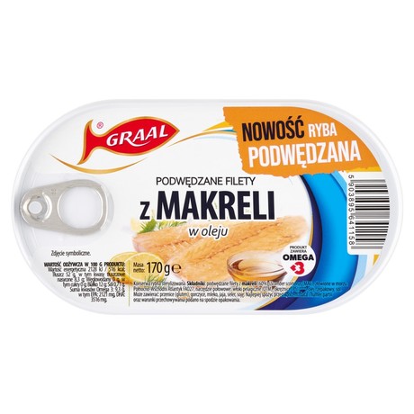 Graal Podwędzane filety z makreli w oleju 170 g