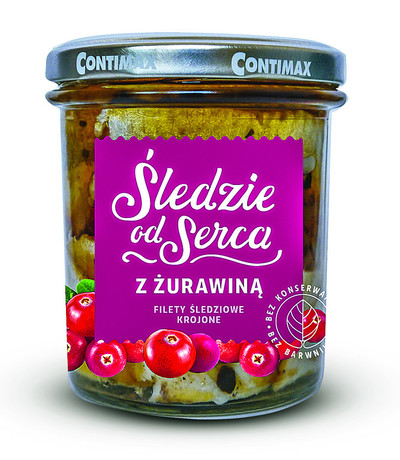 Contimax Filety śledziowe z żurawiną od serca 300g