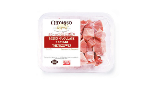 O!Mięso Mięso na gulasz wieprzowy z szynki 500 g
