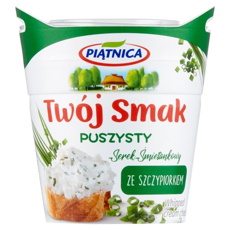 Piątnica Twój Smak Serek śmietankowy puszysty ze szczypiorkiem 150 g