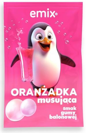 Emix Oranżada musująca w proszku guma balonowa 16g