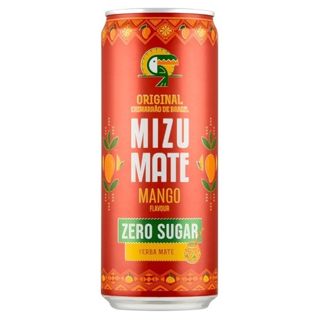 Mizu Mate Mango Zero Napój gazowany z ekstraktem yerba mate o smaku mango  330 ml