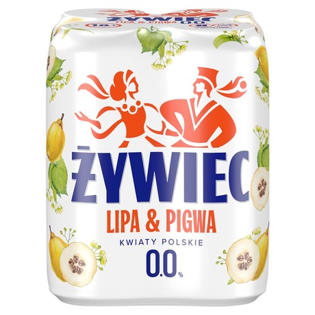 Żywiec Bezalkoholowy napój piwny lipa & pigwa kwiaty polskie 4 x 500 ml