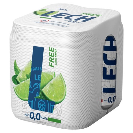 Lech Free Piwo bezalkoholowe o smaku limonki i mięty 1,32 l (4 x 0,33 l)
