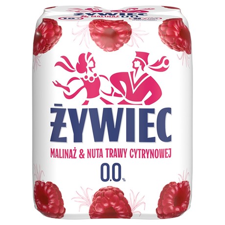Żywiec Bezalkoholowy napój piwny maliniaż & nuta trawy cytrynowej 4 x 500 ml