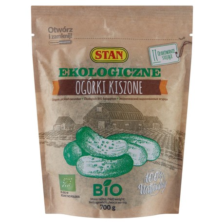 Stan Ekologiczne ogórki kiszone 700 g