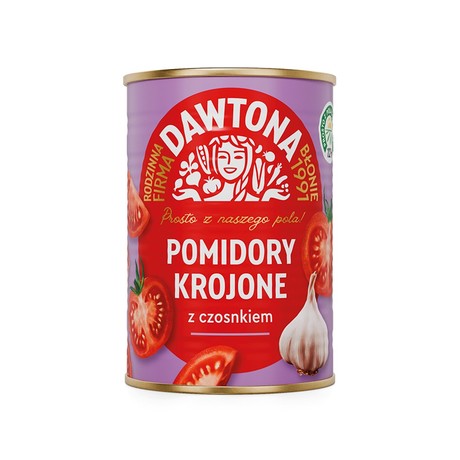 Dawtona Pomidory krojone z czosnkiem 400 g