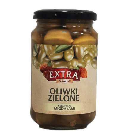 Extra Line Oliwki zielone drylowane z migdałami 350 g