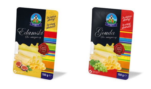 OSM Łowicz Ser żółty mierzwiony plastry mix 150 g