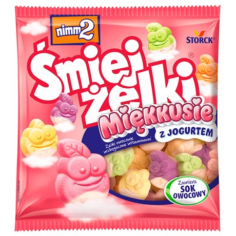 nimm2 Śmiejżelki Miękkusie Żelki owocowe wzbogacone witaminami 90 g