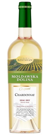 Wino Mołdawska Winnica Chardonnay 750ml 11% Białe Półwytrawne