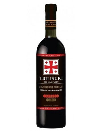 Wino Tbilisuri Geirgian 750 ml 11% Czerwone Półsłodkie