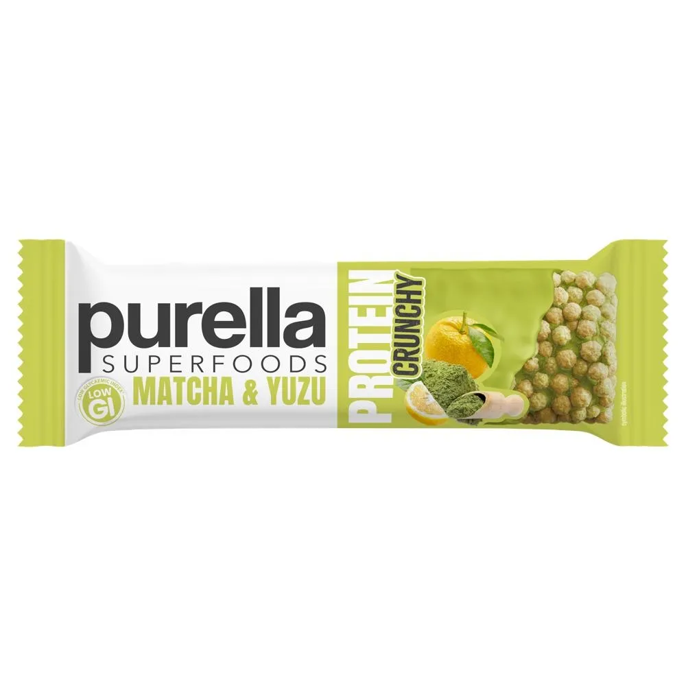 Purella Superfoods Protein Crunchy Baton białkowy matcha & yuzu 45 g