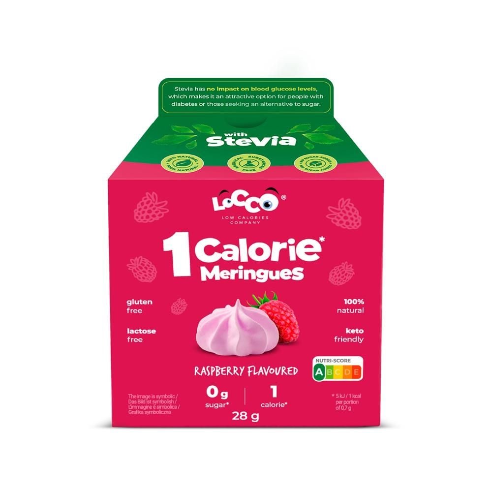 Locco Bezy bez dodatku cukru o smaku malinowym 28 g