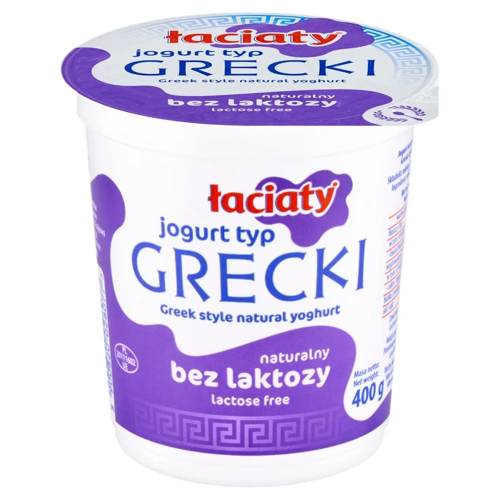 Łaciaty Jogurt typ grecki naturalny bez laktozy 400 g