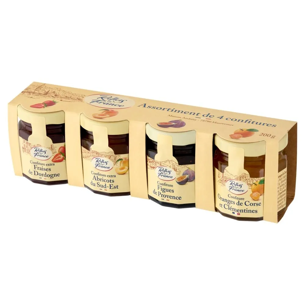 Reflets de France Asortyment dżemów owocowych 200 g (4 x 50 g)