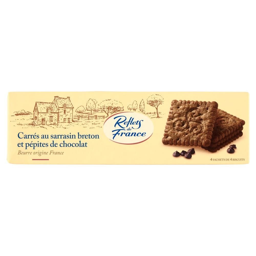 Reflets de France Ciasteczka z mąki gryczanej z kawałkami gorzkiej czekolady 100 g (4 x 25 g)