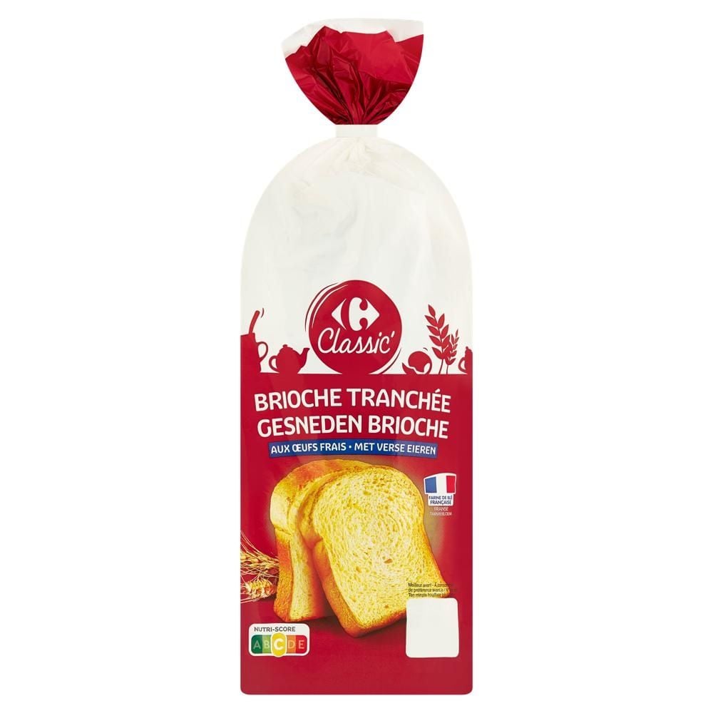 Carrefour Classic Słodkie pieczywo pszenne drożdżowe z jajami pokrojone 500 g