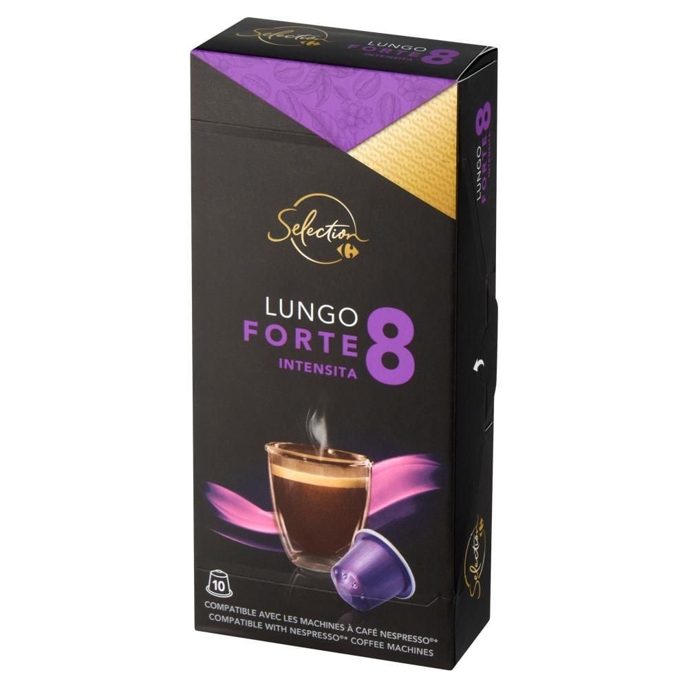 Carrefour Selection Lungo Forte Kawa mielona w kapsułkach 52 g (10 sztuk)