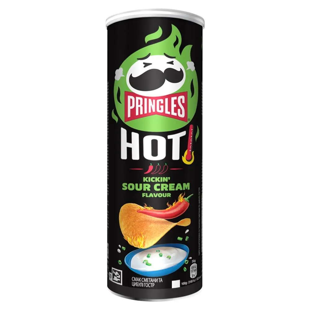 Pringles Hot Chrupki o smaku kwaśnej śmietany 160 g