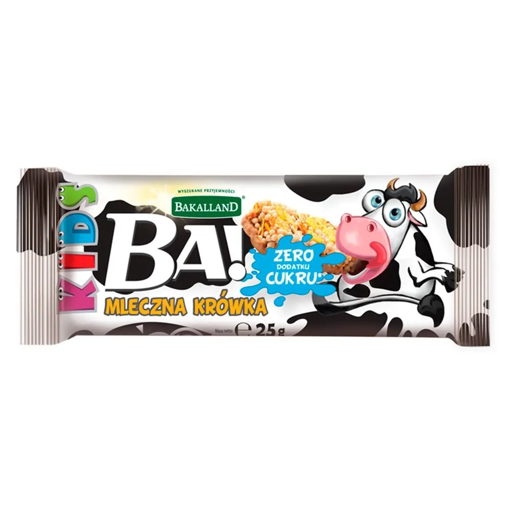 Bakalland Ba! Baton zbożowy mleczna krówka 25 g