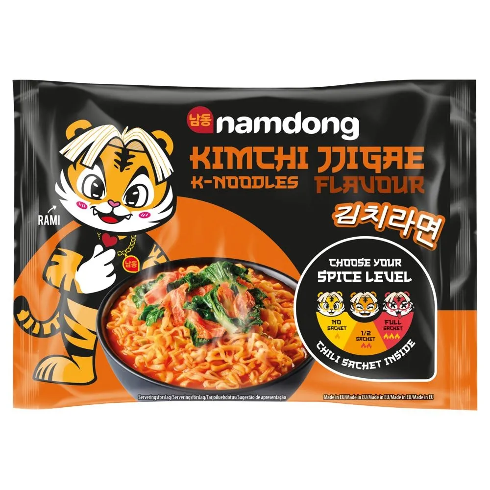 Namdong Danie błyskawiczne kluski o smaku kimchi z saszetką przyprawową chilli 120 g