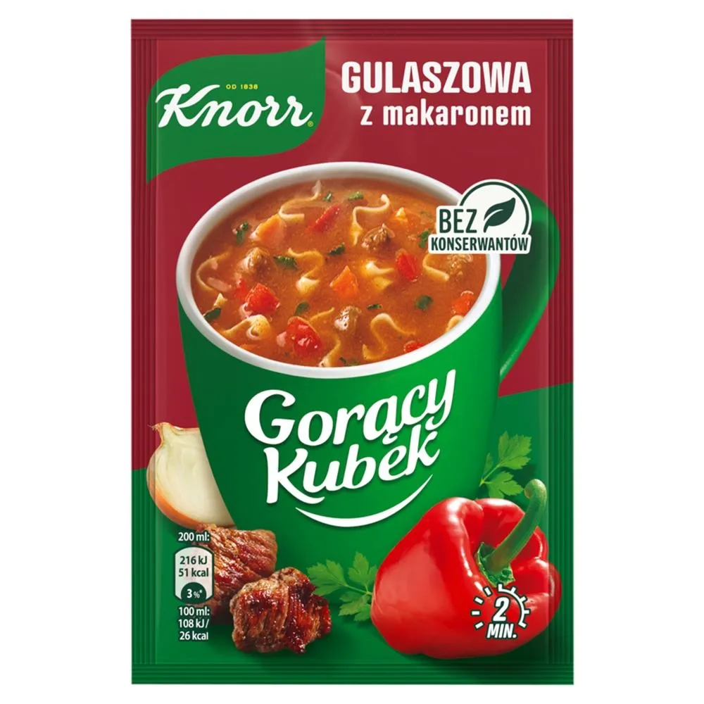 Knorr Gorący Kubek Gulaszowa z makaronem 16 g