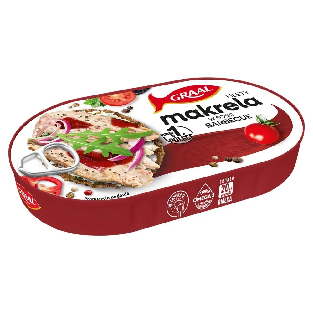 Graal Filety z makreli w sosie barbecue 170 g