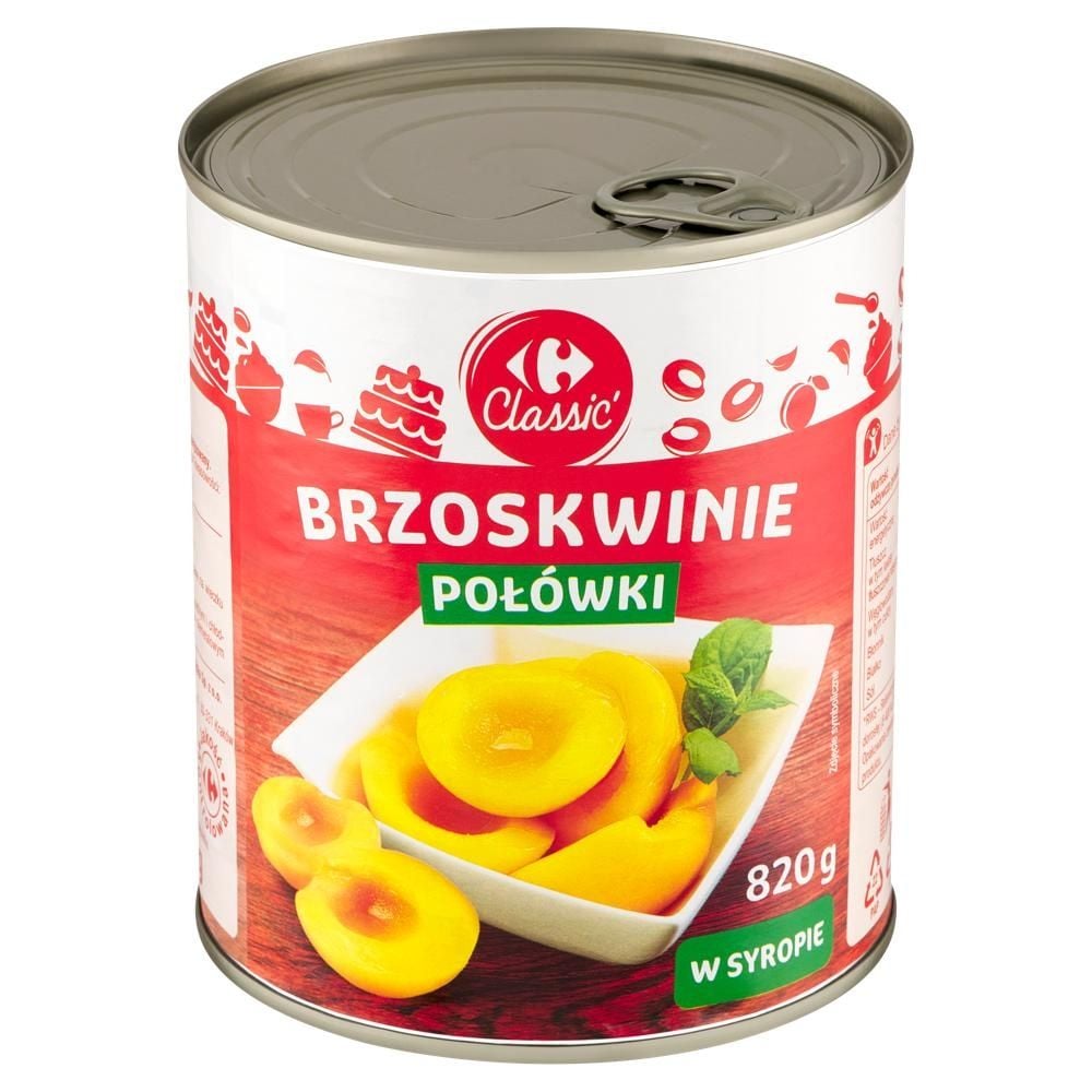 Carrefour Classic Brzoskwinie połówki w syropie 820 g