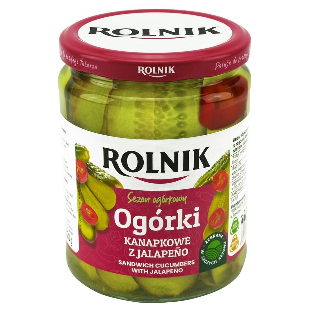 Rolnik Ogórki kanapkowe z jalapeño 510 g