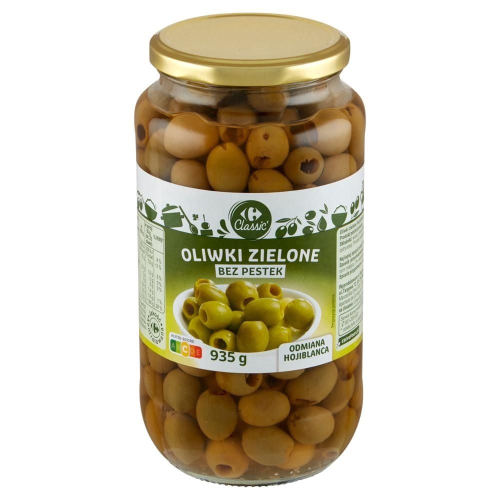 Carrefour Classic Oliwki zielone odmiana Hojiblanca bez pestek 935 g
