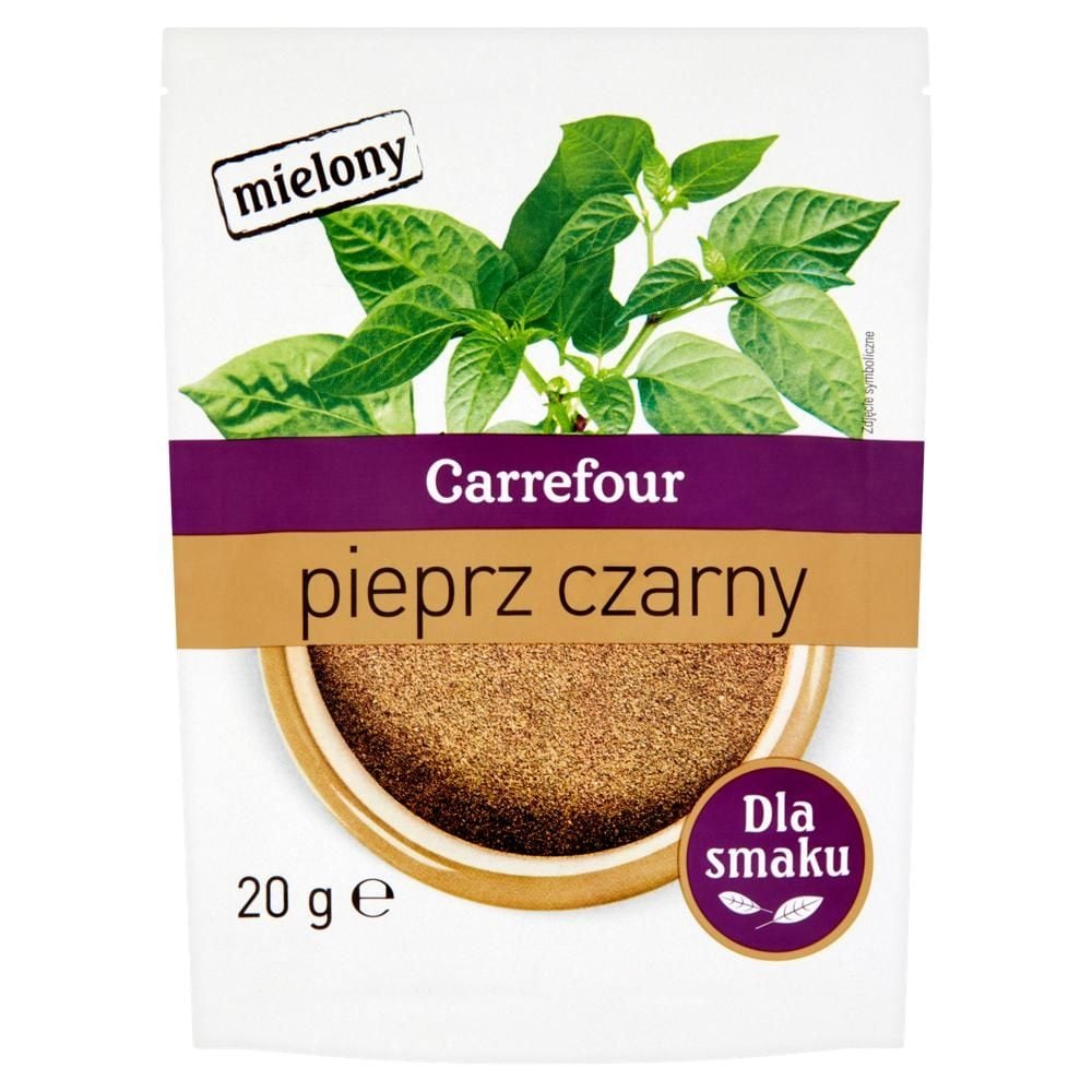 Carrefour Pieprz czarny mielony 20 g