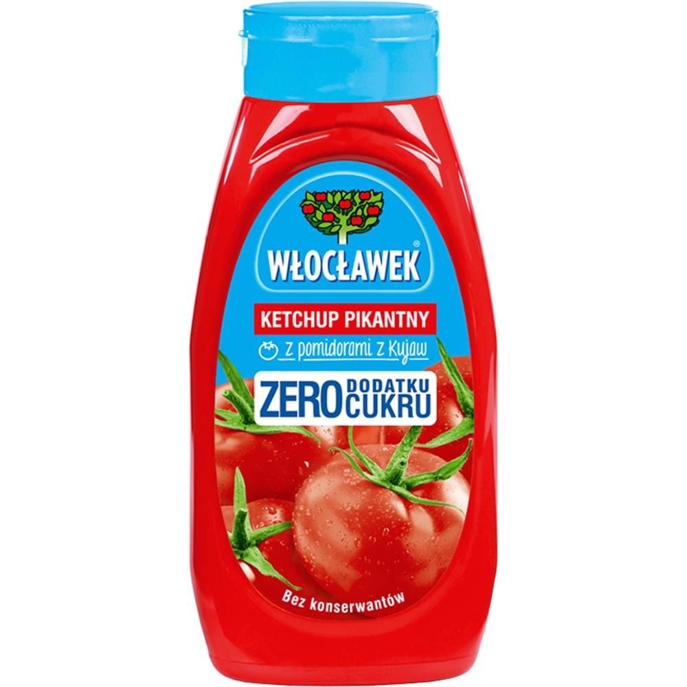 Włocławek Ketchup pikantny zero dodatku cukru 450 g