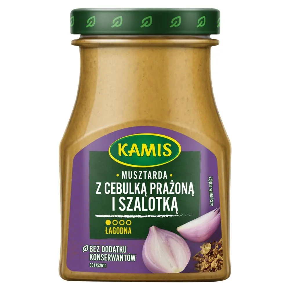 Kamis Musztarda z prażoną cebulką i szalotką 185 g