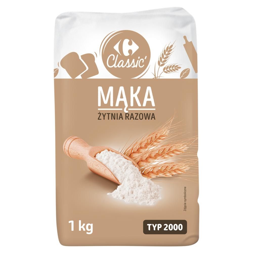 Carrefour Classic Mąka żytnia razowa typ 2000 1 kg