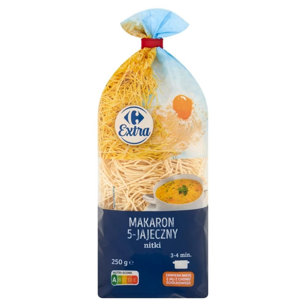 Carrefour Extra Makaron 5-jajeczny nitki 250 g