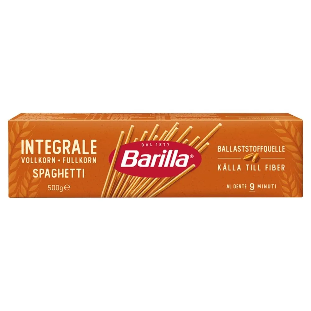 Barilla Spaghetti makaron pełnoziarnisty z pszenicy durum 500 g