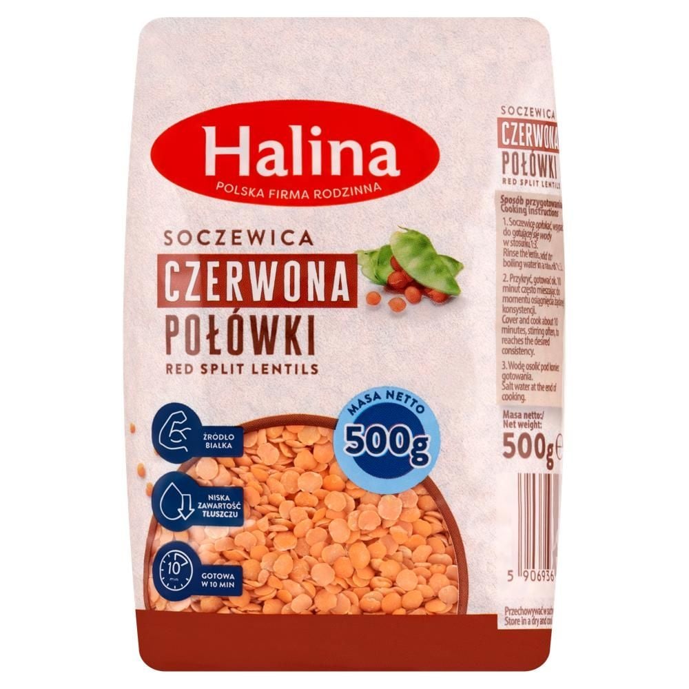 Halina Soczewica czerwona połówki 500 g