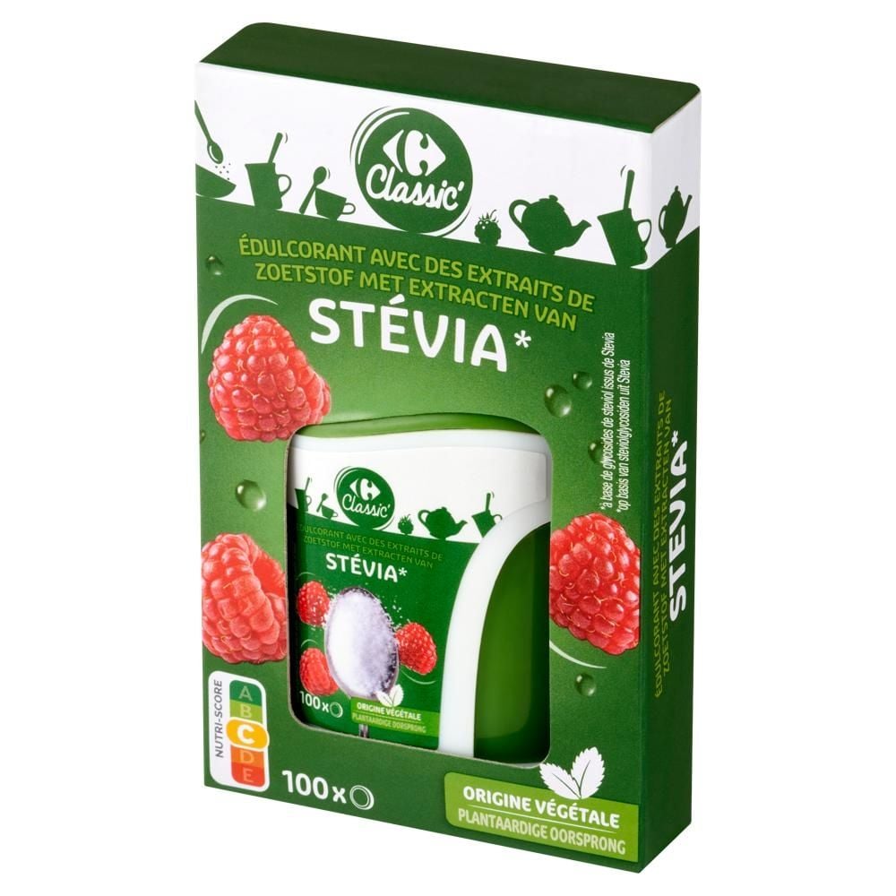 Carrefour Classic Słodzik stołowy ze stewii 6,5 g (100 sztuk)