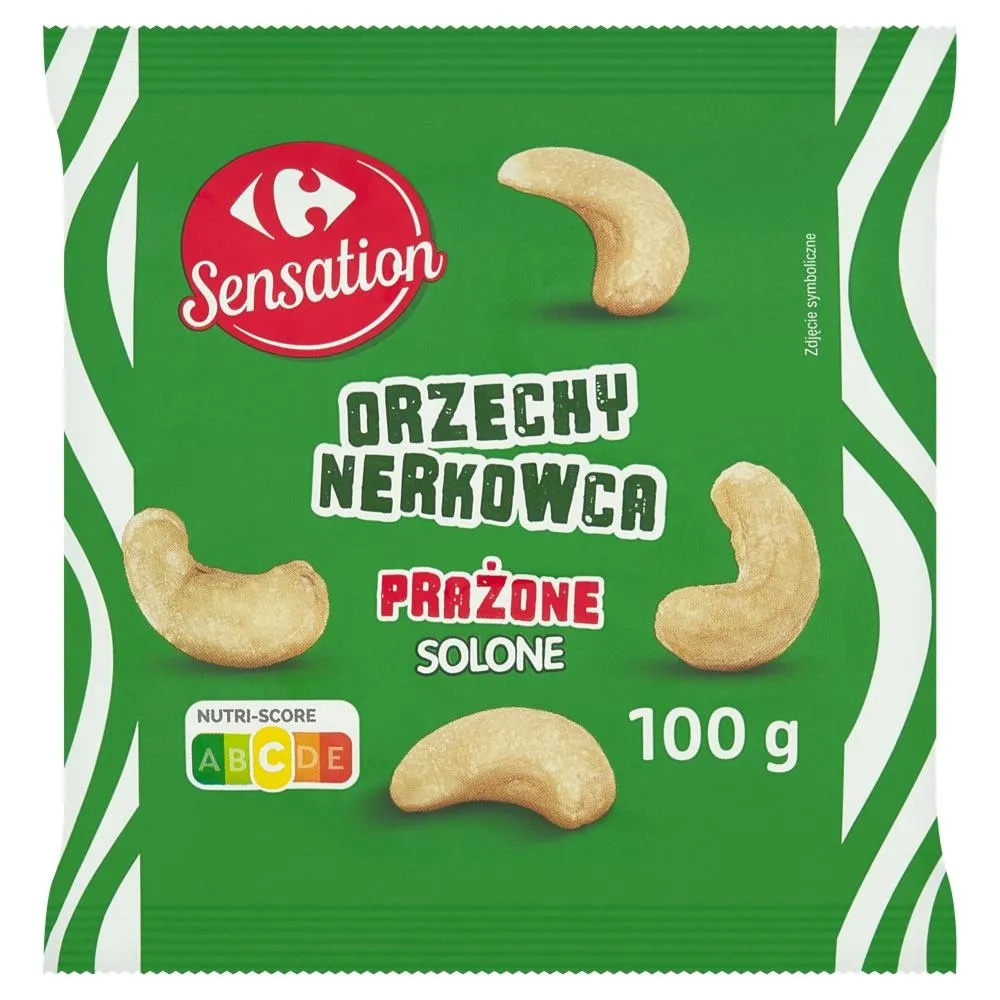 Carrefour Sensation Orzechy nerkowca prażone solone 100 g