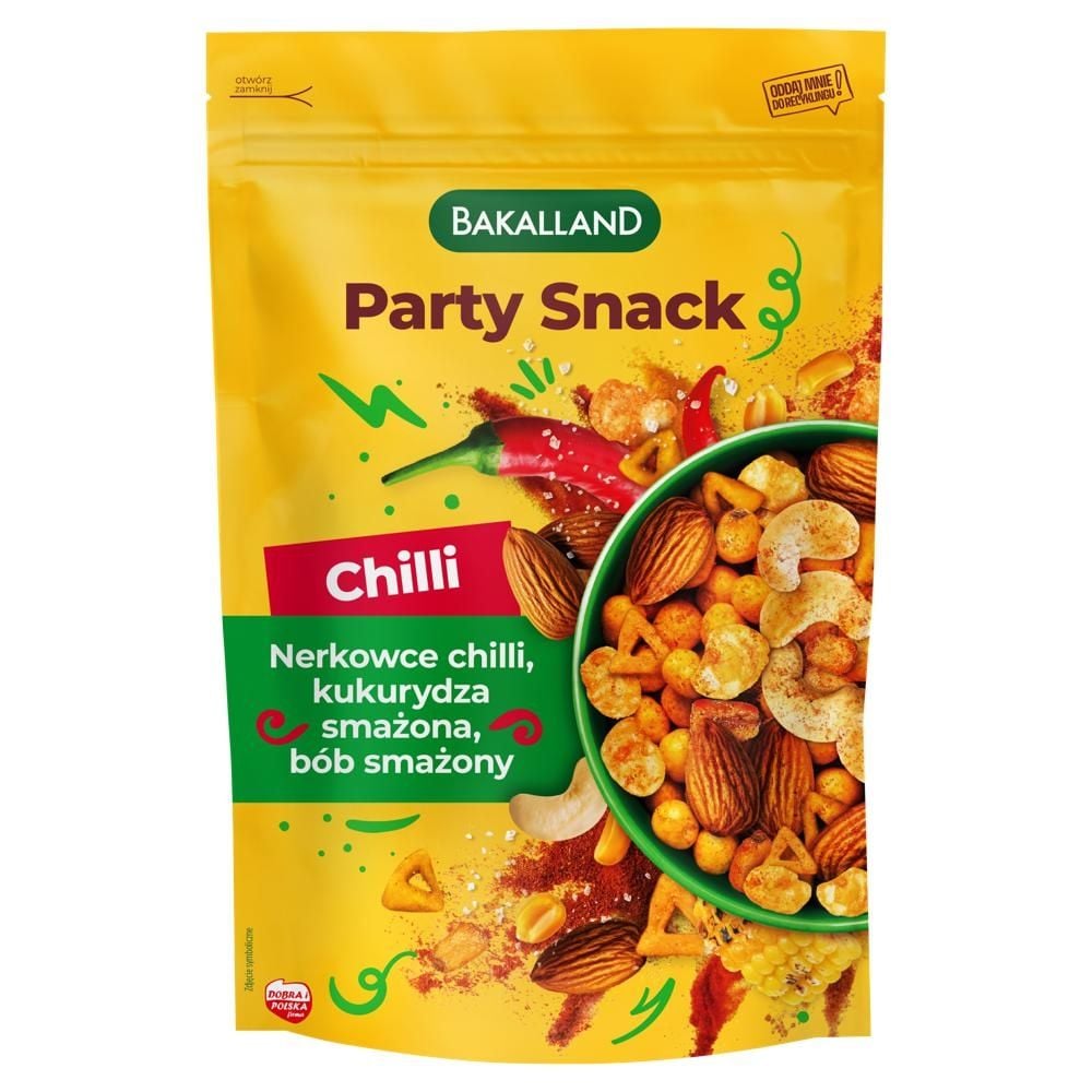Bakalland Party Snack Mieszanka chrupek kukurydzianych chlli 170 g