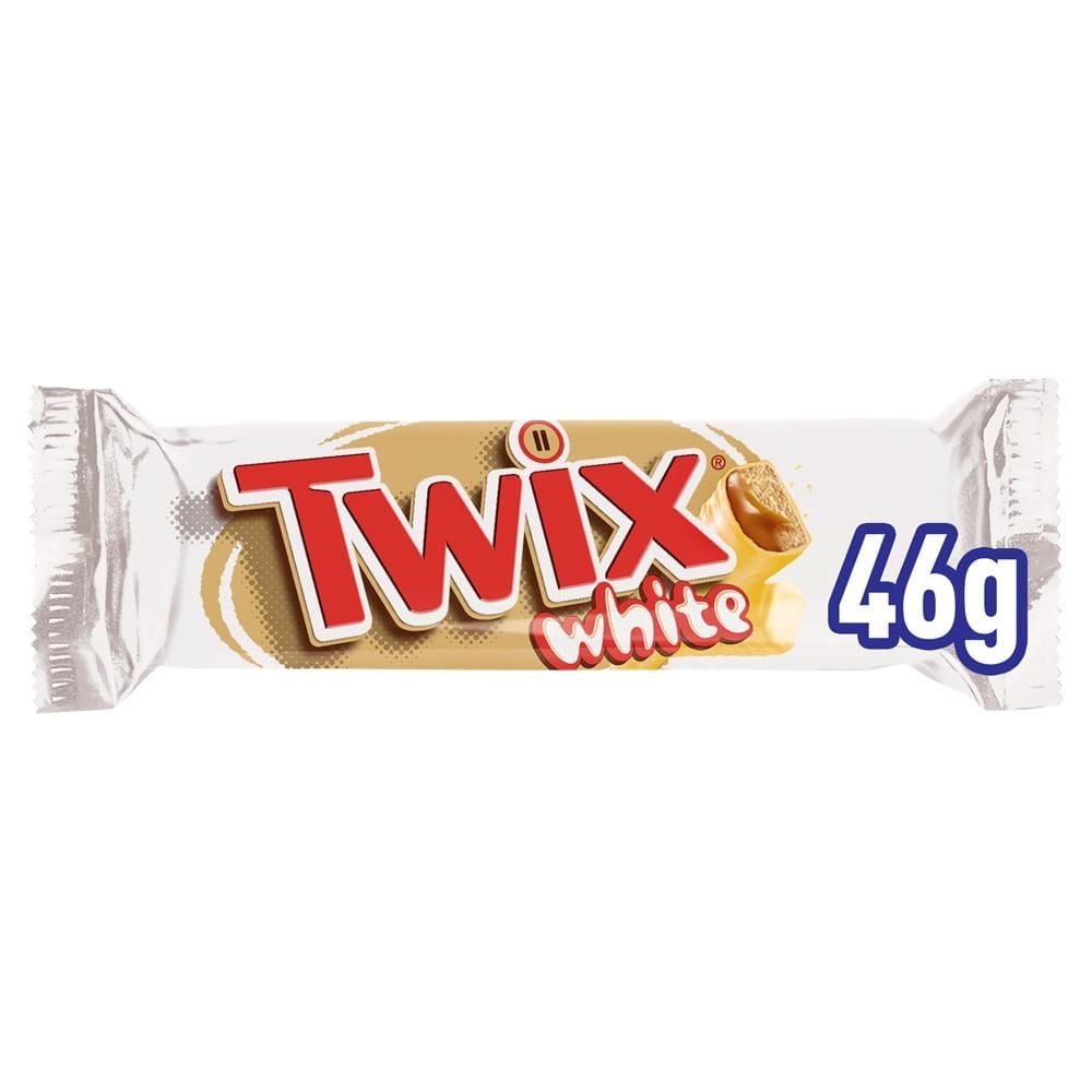 Twix White Ciasteczka oblane karmelem i białą czekoladą 46 g (2 x 23 g)