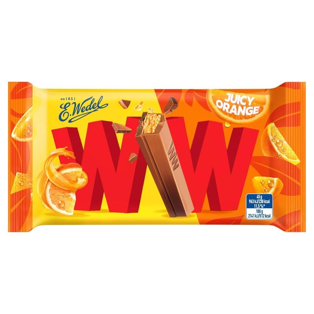 E. Wedel WW Mleczna czekolada & krem pomarańczowy 45 g